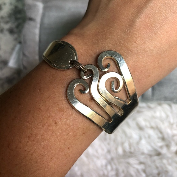 ❌SOLD❌Silver Cuff Bracelet | Fashioned Silverware - Picture 2 of 8